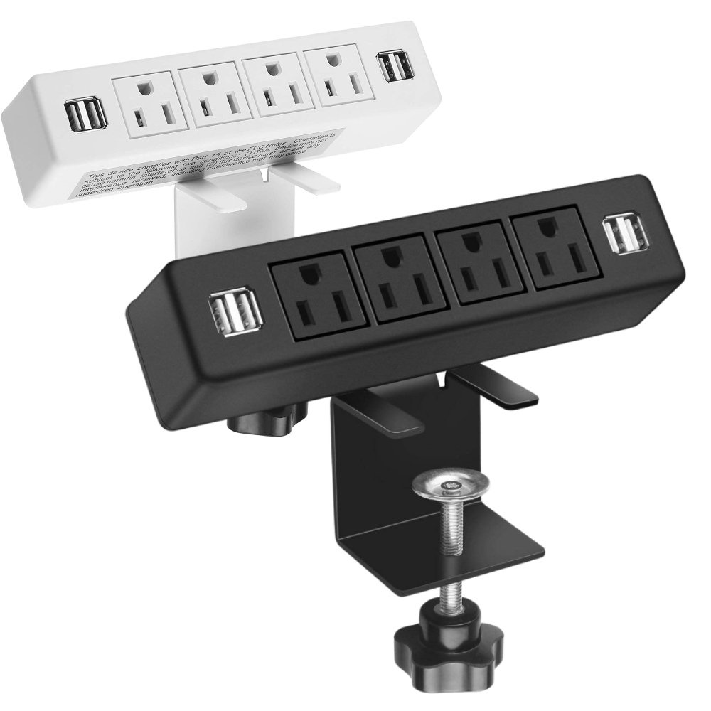 Desk Clamp Power Strip - Black: image 2