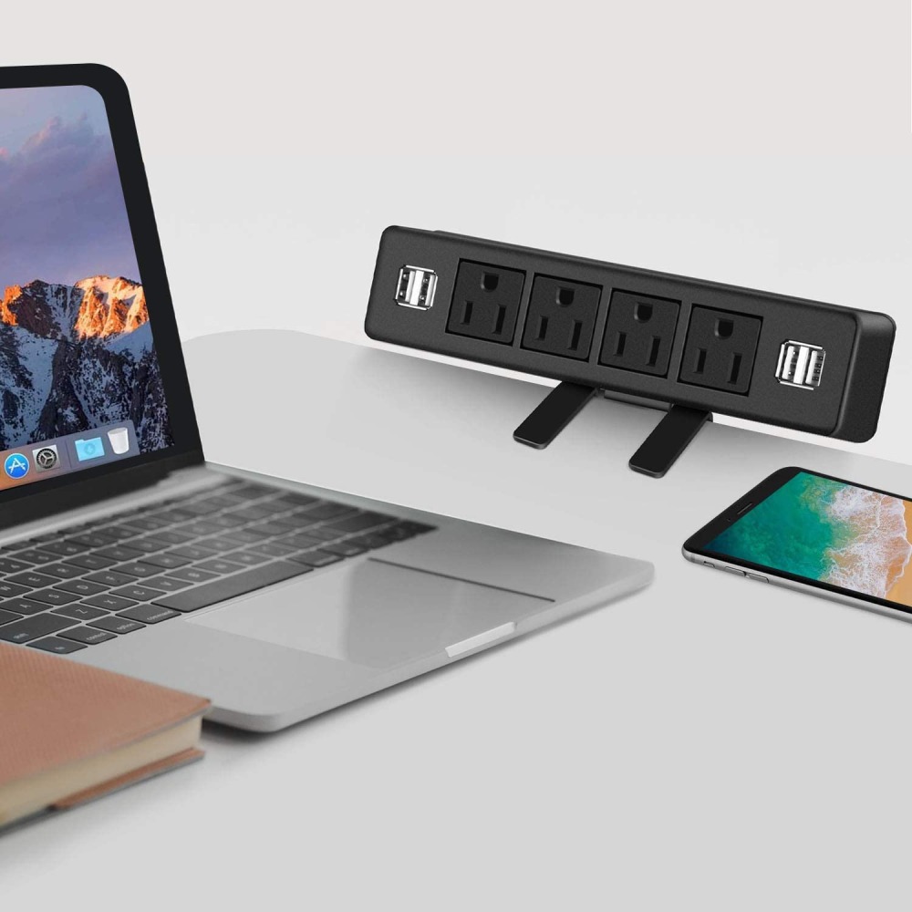 Desk Clamp Power Strip - Black: image 3