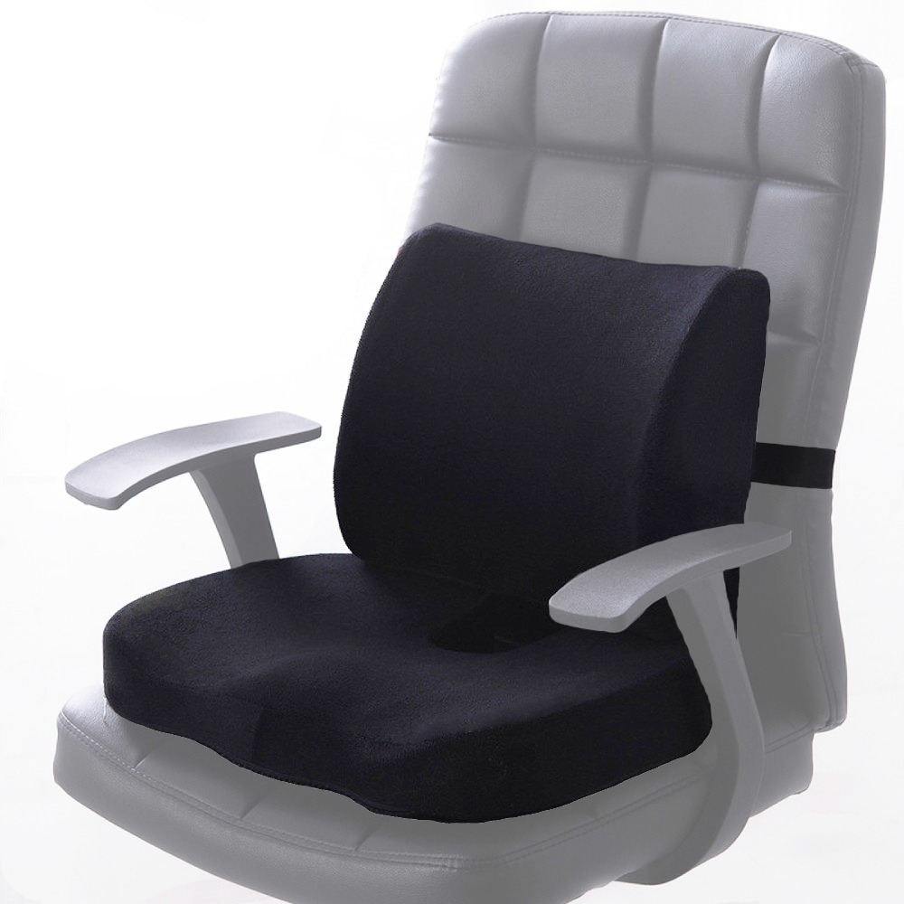 Seat Cushion & Lumbar Support Pillow - Filling-Blue Memory Foam: image 2
