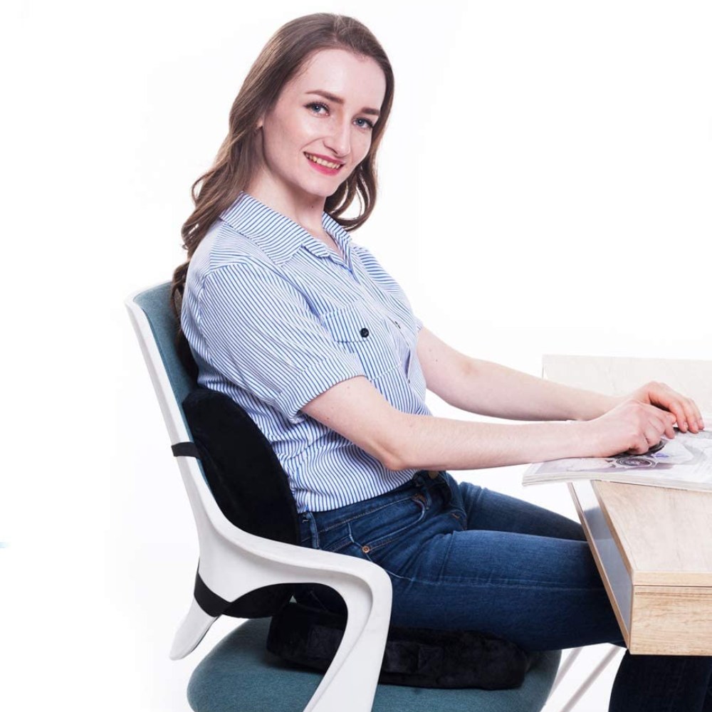 Seat Cushion & Lumbar Support Pillow - Filling-Blue Memory Foam: image 3
