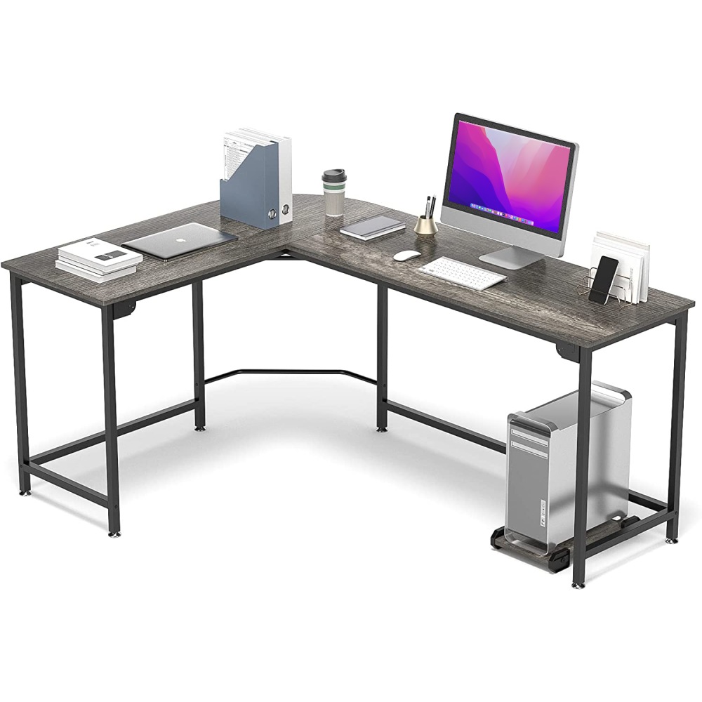 L-Shaped Corner Desk - Beige: image 6