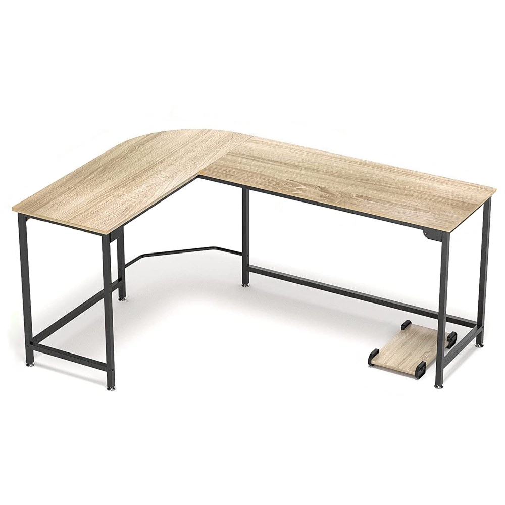 L-Shaped Corner Desk - Beige: image 2
