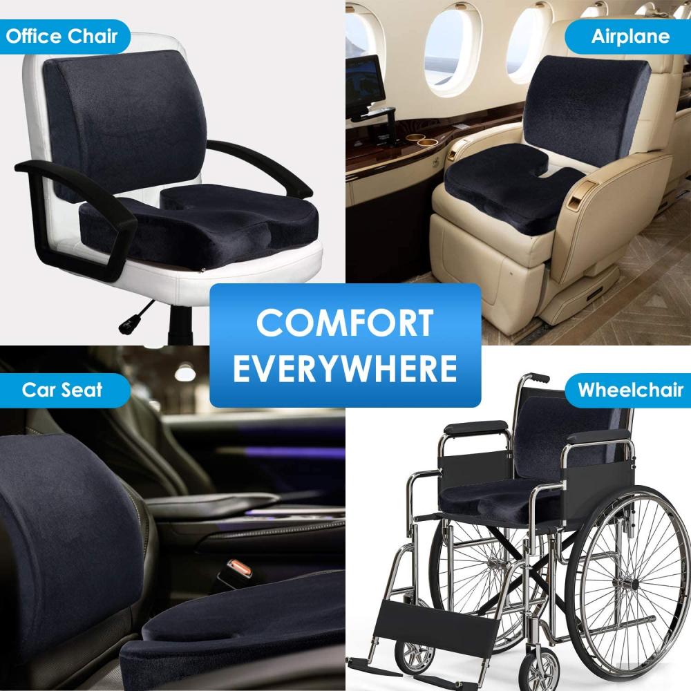 Seat Cushion & Lumbar Support Pillow - Filling-Blue Memory Foam: image 9