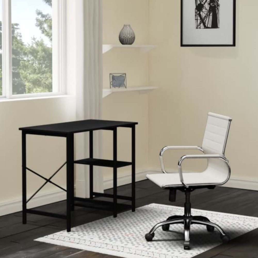 Home Office Computer Desk - Black: image 7