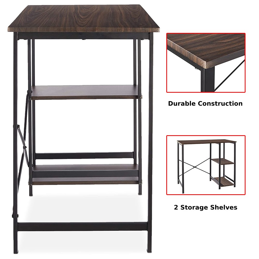 Home Office Computer Desk - Black: image 6